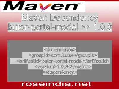 Maven dependency of butor-portal-model version 1.0.3