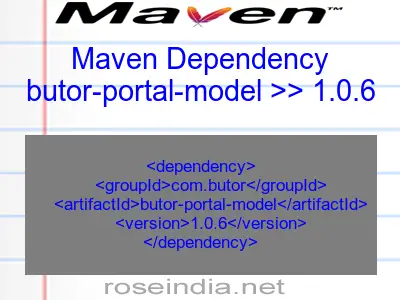 Maven dependency of butor-portal-model version 1.0.6