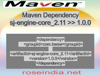 Maven dependency of sj-engine-core_2.11 version 1.0.0