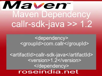 Maven dependency of callr-sdk-java version 1.2