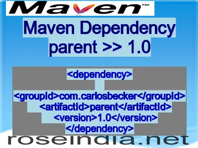 Maven dependency of parent version 1.0