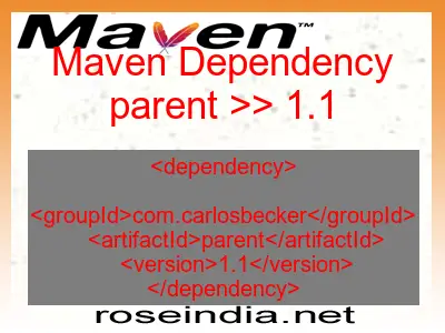 Maven dependency of parent version 1.1