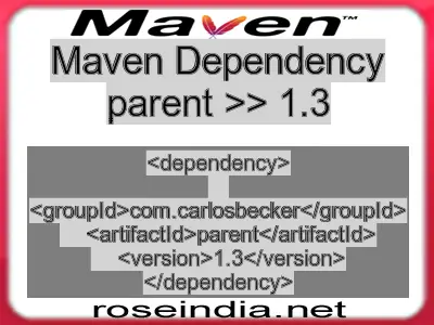 Maven dependency of parent version 1.3