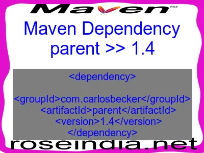 Maven dependency of parent version 1.4