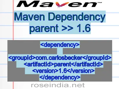 Maven dependency of parent version 1.6