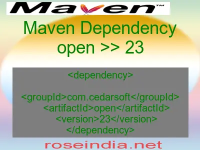 Maven dependency of open version 23