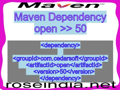 Maven dependency of open version 50