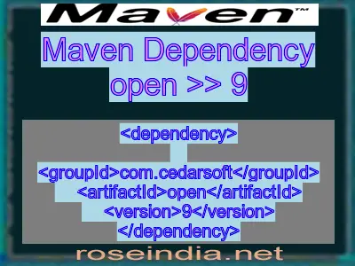 Maven dependency of open version 9