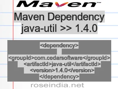 Maven dependency of java-util version 1.4.0