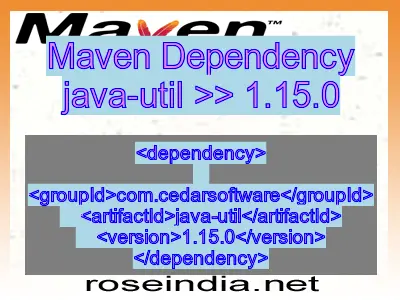 Maven dependency of java-util version 1.15.0