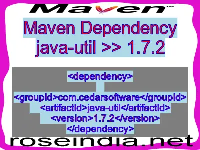 Maven dependency of java-util version 1.7.2