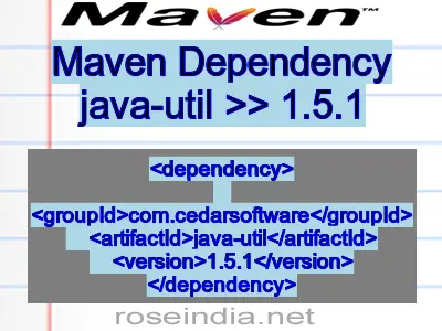 Maven dependency of java-util version 1.5.1