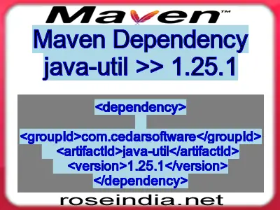 Maven dependency of java-util version 1.25.1