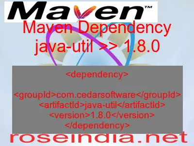 Maven dependency of java-util version 1.8.0