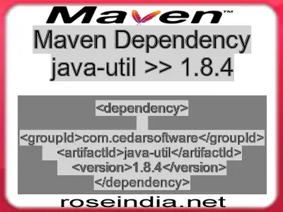 Maven dependency of java-util version 1.8.4