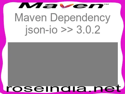 Maven dependency of json-io version 3.0.2