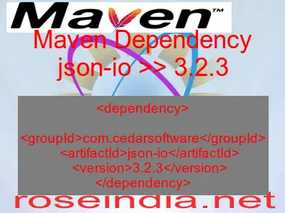 Maven dependency of json-io version 3.2.3