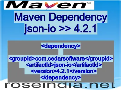 Maven dependency of json-io version 4.2.1