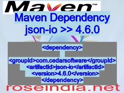 Maven dependency of json-io version 4.6.0