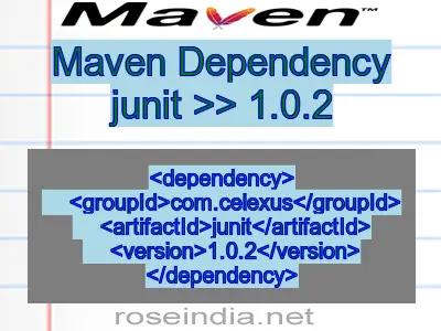 Maven dependency of junit version 1.0.2