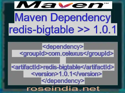 Maven dependency of redis-bigtable version 1.0.1