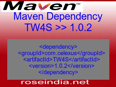 Maven dependency of TW4S version 1.0.2