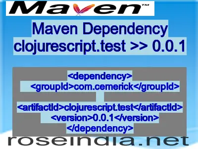 Maven dependency of clojurescript.test version 0.0.1