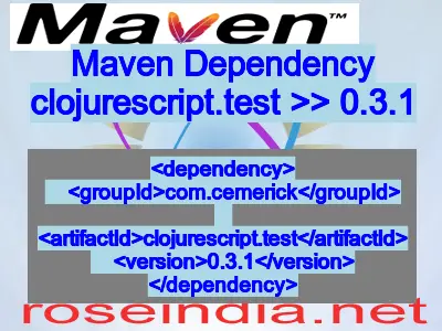 Maven dependency of clojurescript.test version 0.3.1