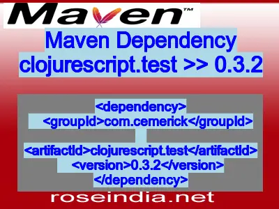 Maven dependency of clojurescript.test version 0.3.2