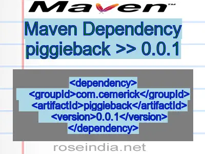 Maven dependency of piggieback version 0.0.1