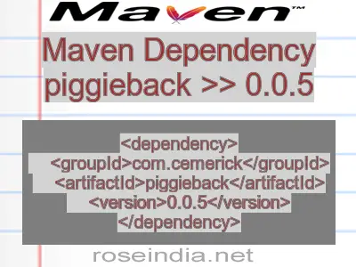 Maven dependency of piggieback version 0.0.5