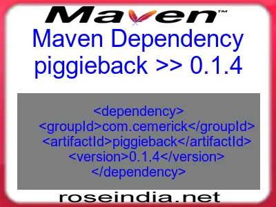 Maven dependency of piggieback version 0.1.4