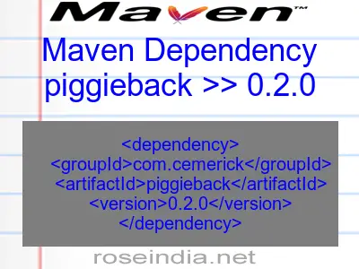 Maven dependency of piggieback version 0.2.0