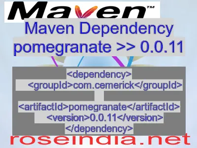 Maven dependency of pomegranate version 0.0.11