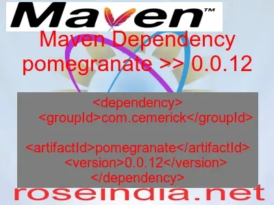 Maven dependency of pomegranate version 0.0.12