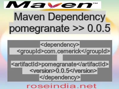 Maven dependency of pomegranate version 0.0.5