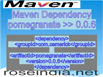 Maven dependency of pomegranate version 0.0.6