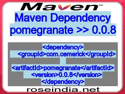 Maven dependency of pomegranate version 0.0.8