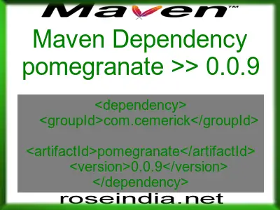 Maven dependency of pomegranate version 0.0.9