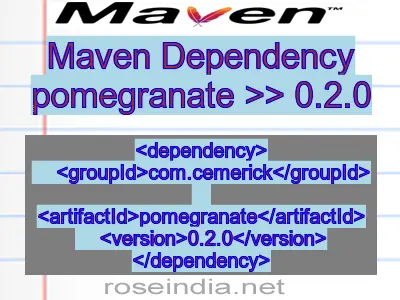 Maven dependency of pomegranate version 0.2.0