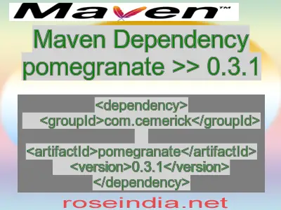 Maven dependency of pomegranate version 0.3.1