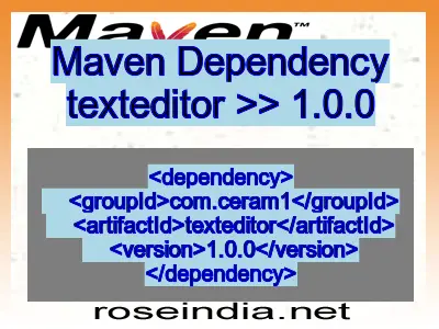 Maven dependency of texteditor version 1.0.0