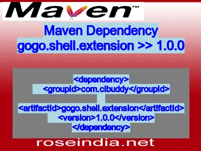 Maven dependency of gogo.shell.extension version 1.0.0