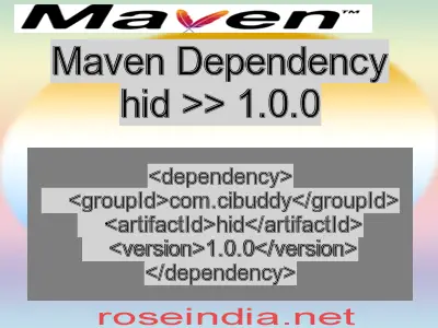 Maven dependency of hid version 1.0.0