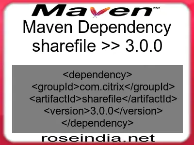 Maven dependency of sharefile version 3.0.0