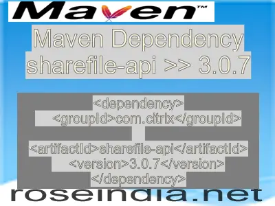 Maven dependency of sharefile-api version 3.0.7