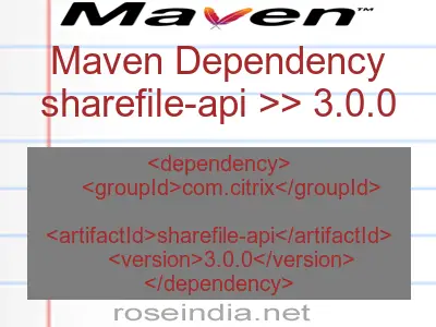 Maven dependency of sharefile-api version 3.0.0