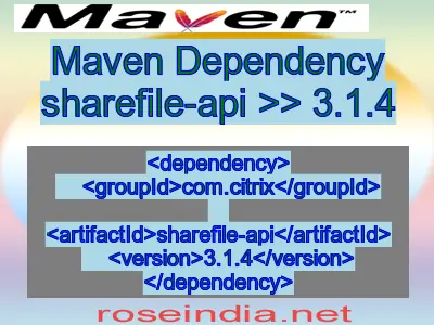 Maven dependency of sharefile-api version 3.1.4