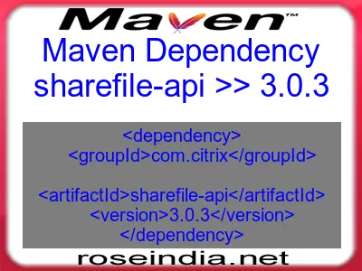 Maven dependency of sharefile-api version 3.0.3