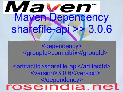 Maven dependency of sharefile-api version 3.0.6